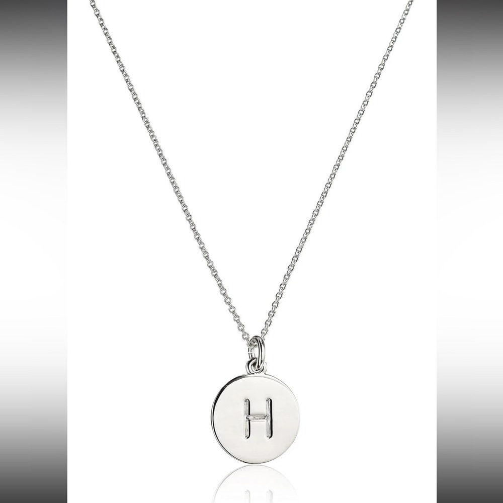 Kate Spade New York Initial Pendant Necklace H Silver